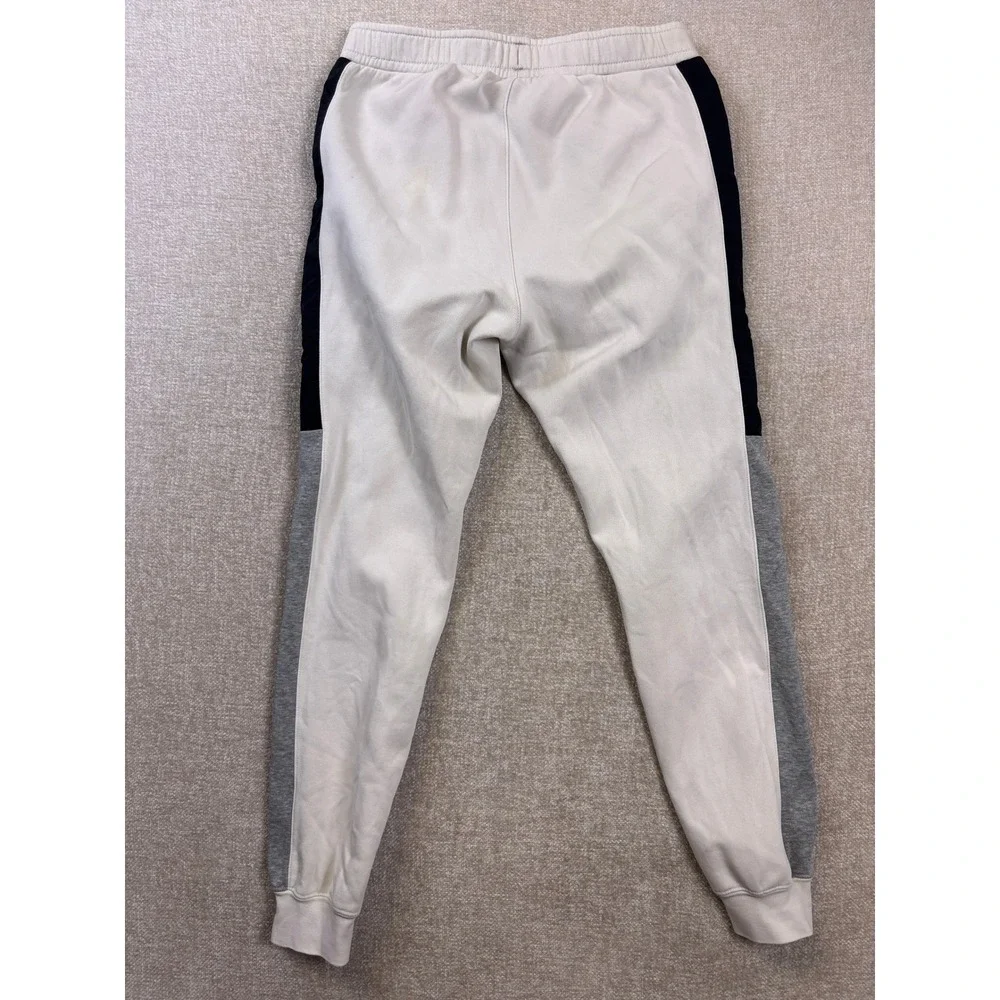 Nike Mens Tech Fleece Joggers Cream Black Grey Colorblock Sweatpants Small